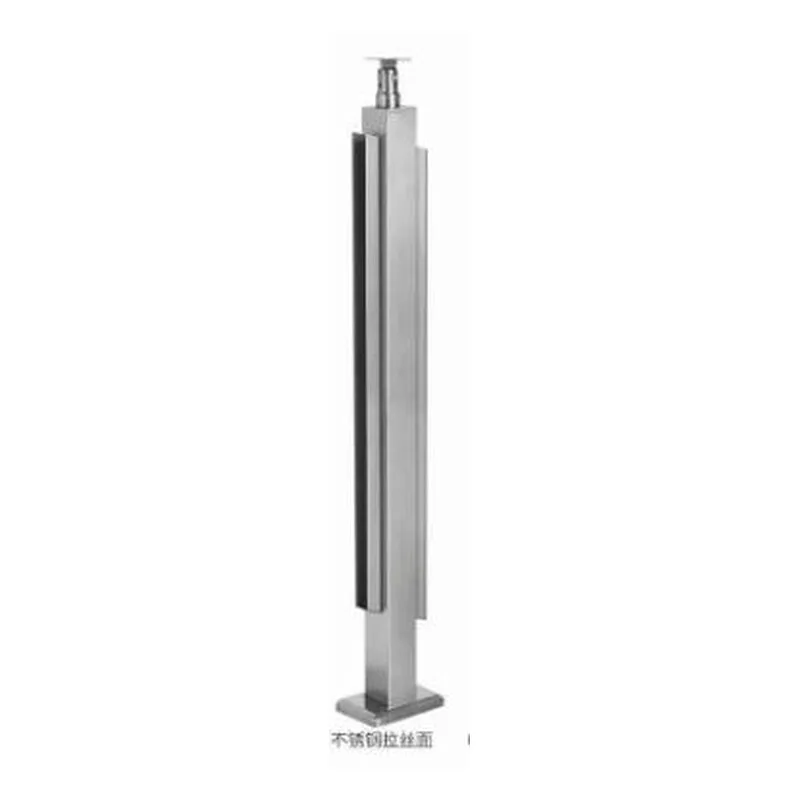 Sistema de poste canaletado em aço inox 50×50 mm, 1050 mm