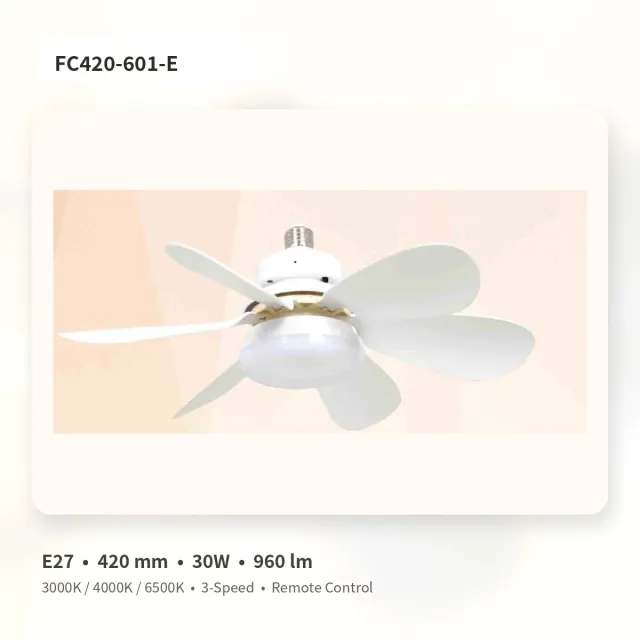 FC420-601-E E27 Fan Light 420mm