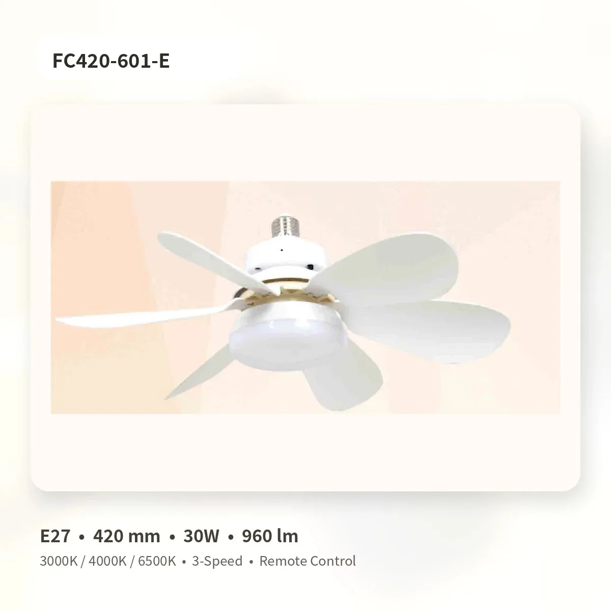 luminária ventilador de teto E27