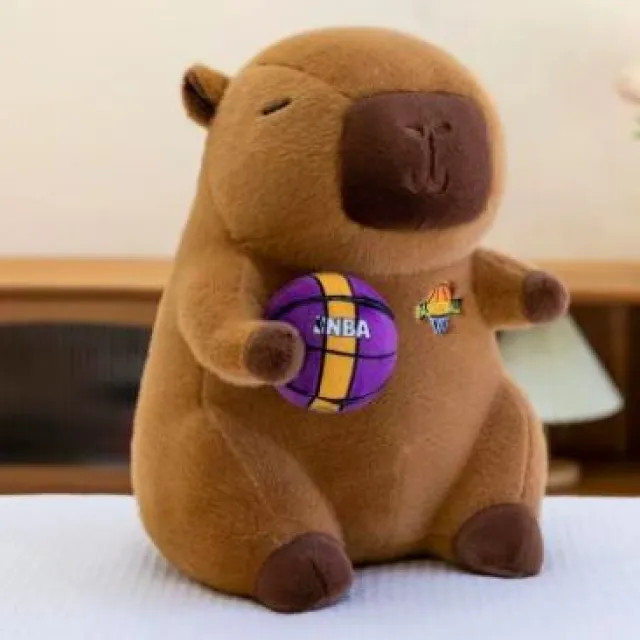Soccer capybara, purple · Plush toy · 30 cm