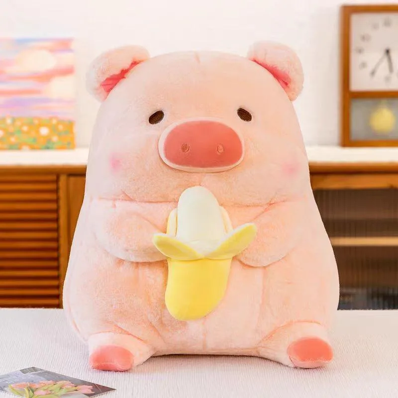 [JL] Porquinho com banana · Pelúcia · 33 cm
