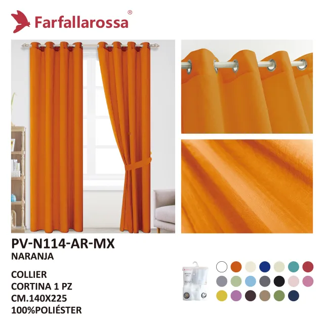 Farfallarossa 全多丽纱帘 PV-N114 橙色