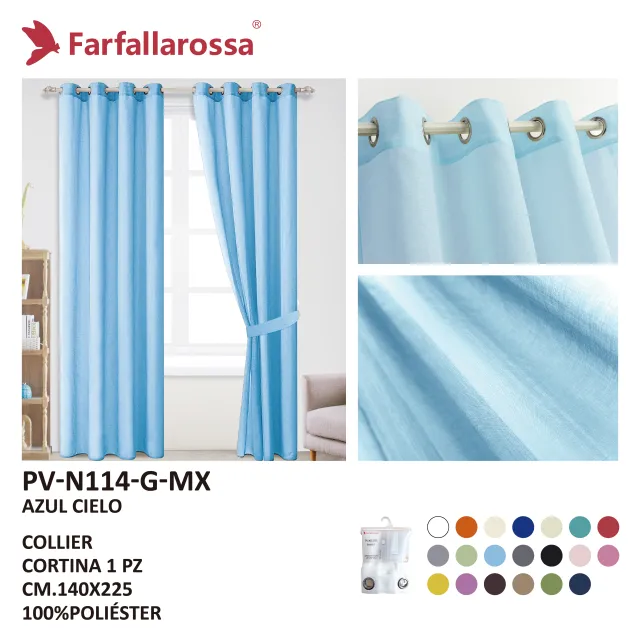 Farfallarossa 全多丽纱帘 PV-N114 天蓝色