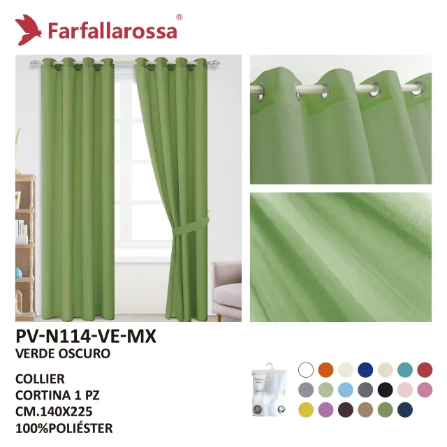 Farfallarossa 全多丽纱帘 PV-N114 深绿色