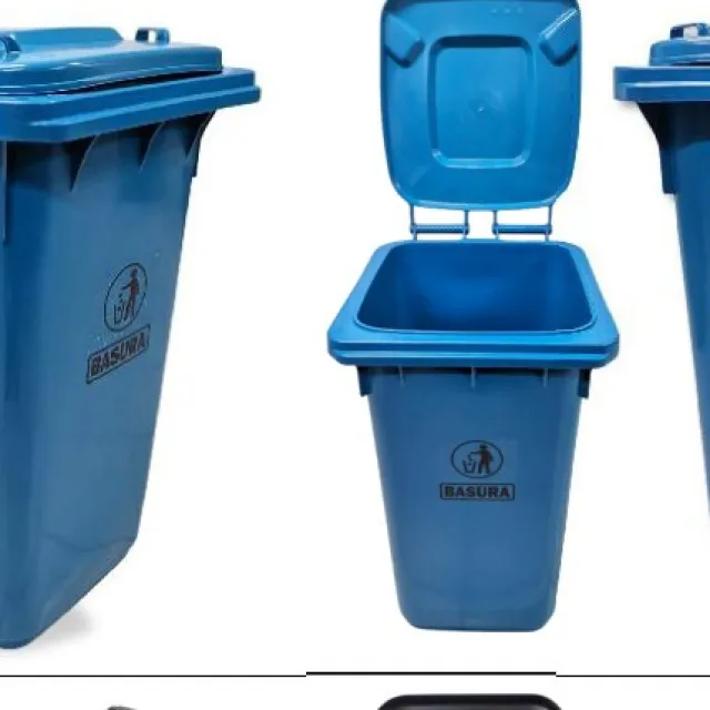Waste bin with lid 84 × 44 cm Blue