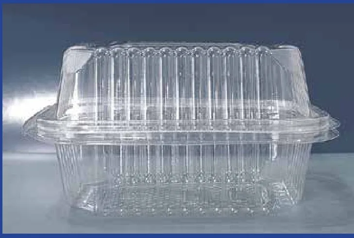 Caixa de alimentos retangular transparente