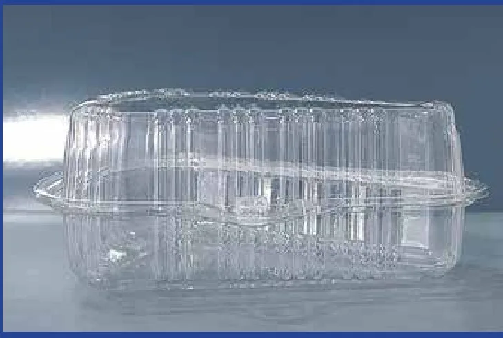 Caixa de comida triangular transparente